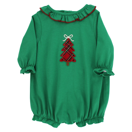 GIRLS FESTIVE TREES - KNIT INFANT BUBBLE