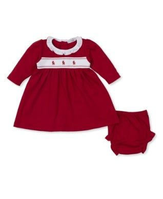 REINDEER DRESS SET - RED