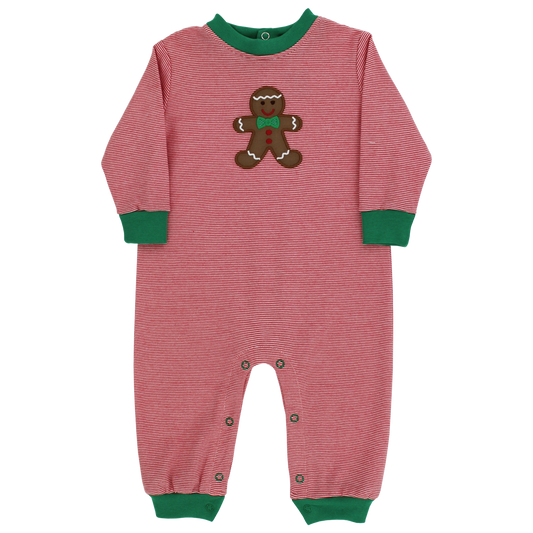 JOLLY GINGERBREAD KNIT ROMPER