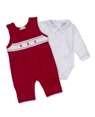 REINDEER OVERALL SET - RED