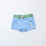 BOY'S BOARDSHORTS - BLUE/GREEN COLORBLOCK