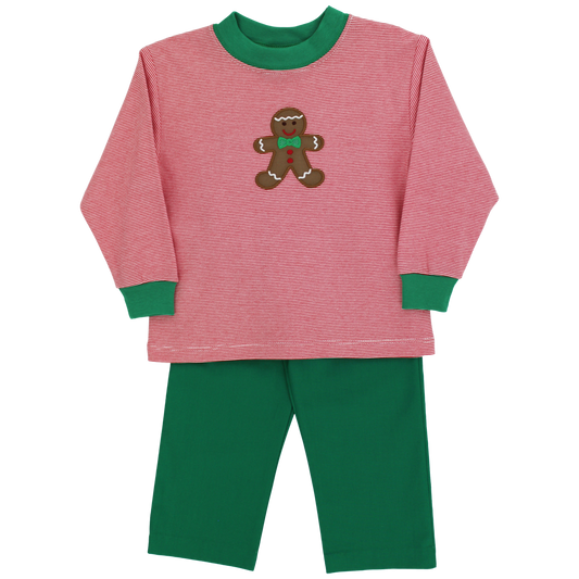 JOLLY GINGERBREAD BOYS PANT SET