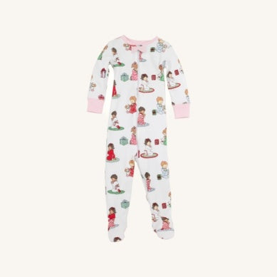 NOELLE'S NIGHT NIGHT FOOTED  - HOLIDAY PATIENCE AND PRAYER/BUCKHEAD BLUE