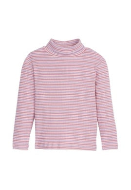RIBBED TURTLENECK - LILAC STRIPE
