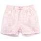 SWIM TRUNKS - PINK GINGHAM