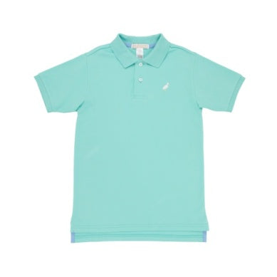 PRIM AND PROPER POLO SS - TURKS TEAL/MULTICOLOR STORK