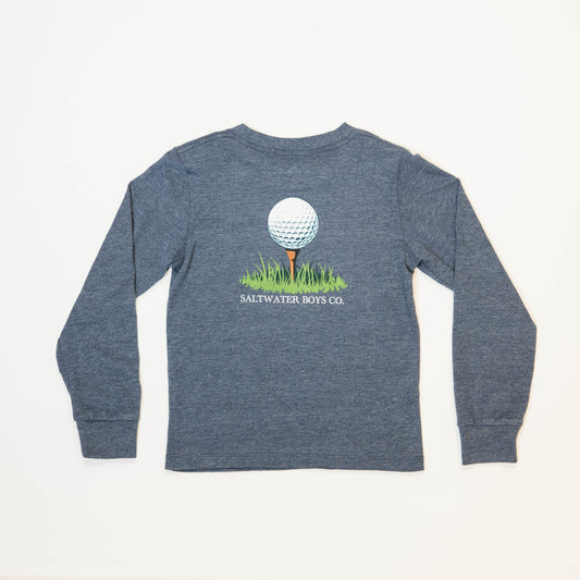 LS GRAPHIC TEE GOLF - HEATHER BLUE