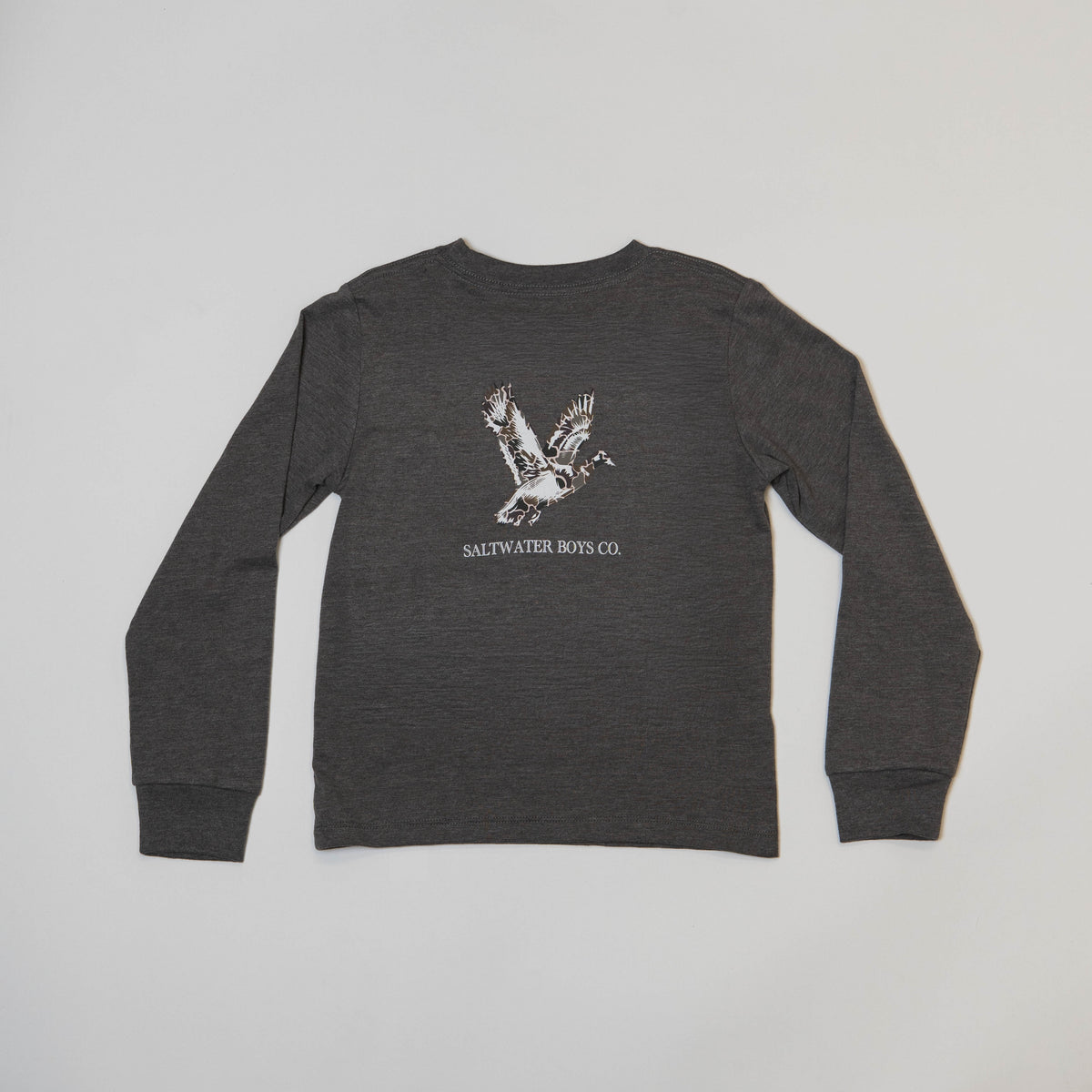 LS GRAPHIC TEE - CAMO DUCK - HEATHER BROWN