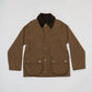 WAXED BARN JACKET - BROWN