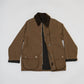 WAXED BARN JACKET - BROWN
