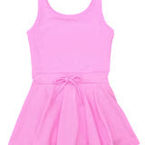 ATHLEISURE TENNIS DRESS W/ TIE - PINK
