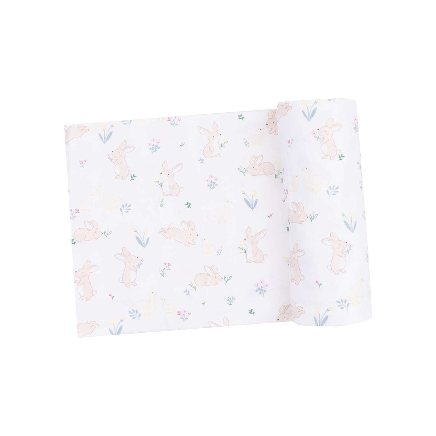 BUNNY AND DUCK SWADDLE BLANKET