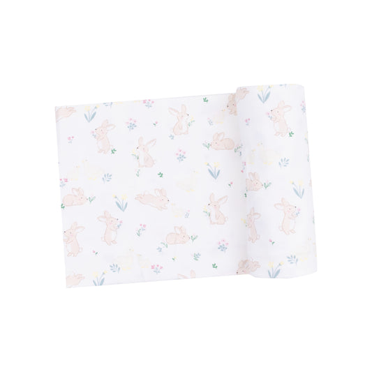 BUNNY AND DUCK SWADDLE BLANKET