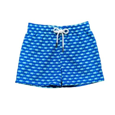 SAINT SIMONS SWIM TRUNKS - BAIT FISH BLUE