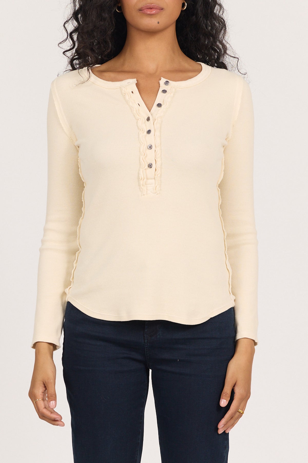 EDIE TOP - WHITECAP GREY