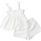 2 PIECE CROCHET SHORT SET - WHITE