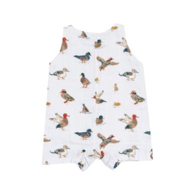 SLEEVELESS SHORTIE ROMPER - DUCKS