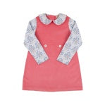 LINDY'S LUNCH DRESS - BROADCLOTH PARROT CAY CORAL/LITTLE OAK