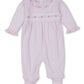 FOOTIE WITH HAND SMOCKING - PINK