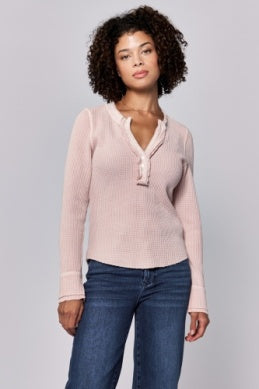 LONG SLEEVE BUTTON DOWN - SEPIA ROSE