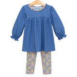 FLORAL RUFFLE  PANTS SET