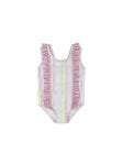 MOLLY SWIMSUIT - PETUNIA PINSTRIPE/POOLSIDE PINK