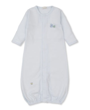 CONV GOWN W/ HAND EMBROIDERED TRAINS - LIGHT BLUE
