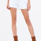 MID RISE ROLLED HEM SHORT - WHITE