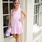 GIRLS TERRYCLOTH COVER UP - PINK STRIPE