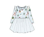 SNOW EXCITED MODAL DRESS W/TUTU SKIRT+ RUFFLE - SNOWE