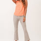 SMOCKED DETAIL RELAXED TANK - SWEET MANDERIN