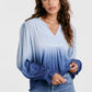 V NECK LONG SLEEVE - ETERNAL BLUE