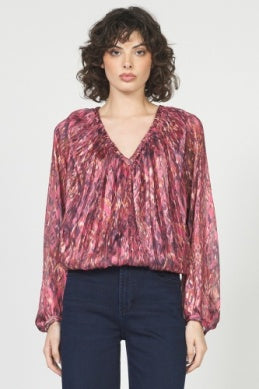 PIAF BLOUSE - POMEGRANATE FLAME
