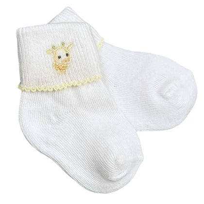 VINTAGE GIRAFFE YELLOW SOCKS