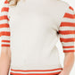PUFF SLEEVE KNIT TOP - CREAM
