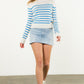 CASHMERE MOCK NECK STRIPED SWEATER