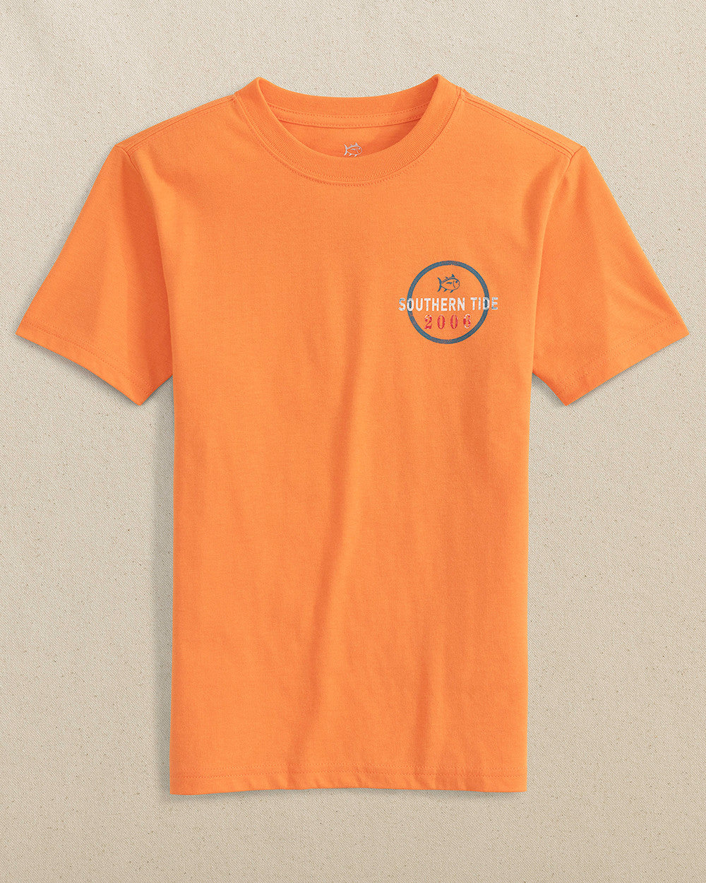 YOUTH OFFICIAL FISHING BADGE TEE - PAPAYA ORANGE