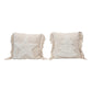 20" COTTON BLEND HOOK PILLOW WITH TASSELS - 2 STYLES