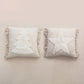 20" COTTON BLEND HOOK PILLOW WITH TASSELS - 2 STYLES