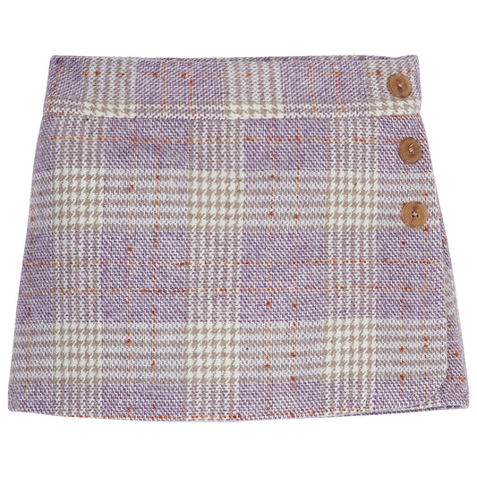 MINI SKORT - LILAC TWEED