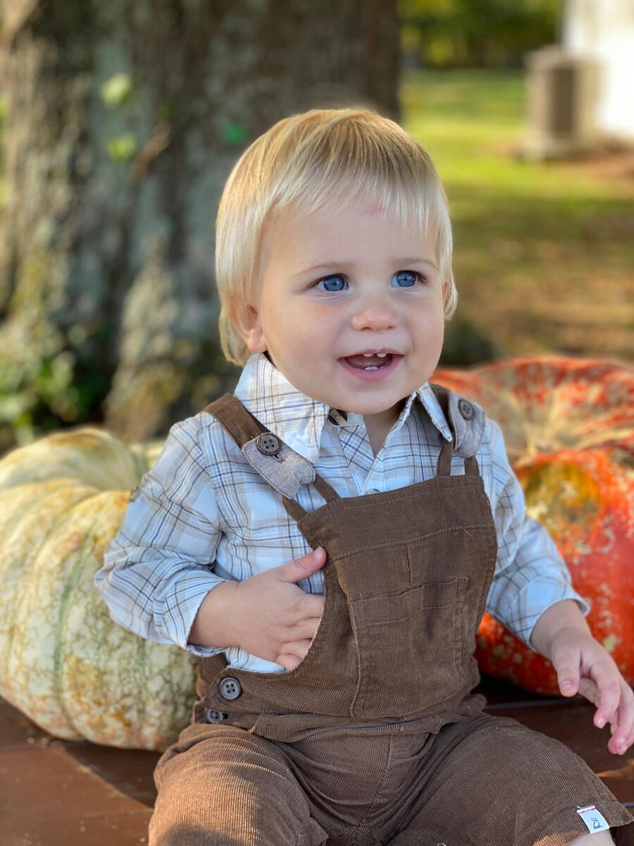 JASPER WOVEN ONESIE - CREAM PLAID