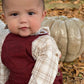 JASPER WOVEN ONESIE - CREAM PLAID