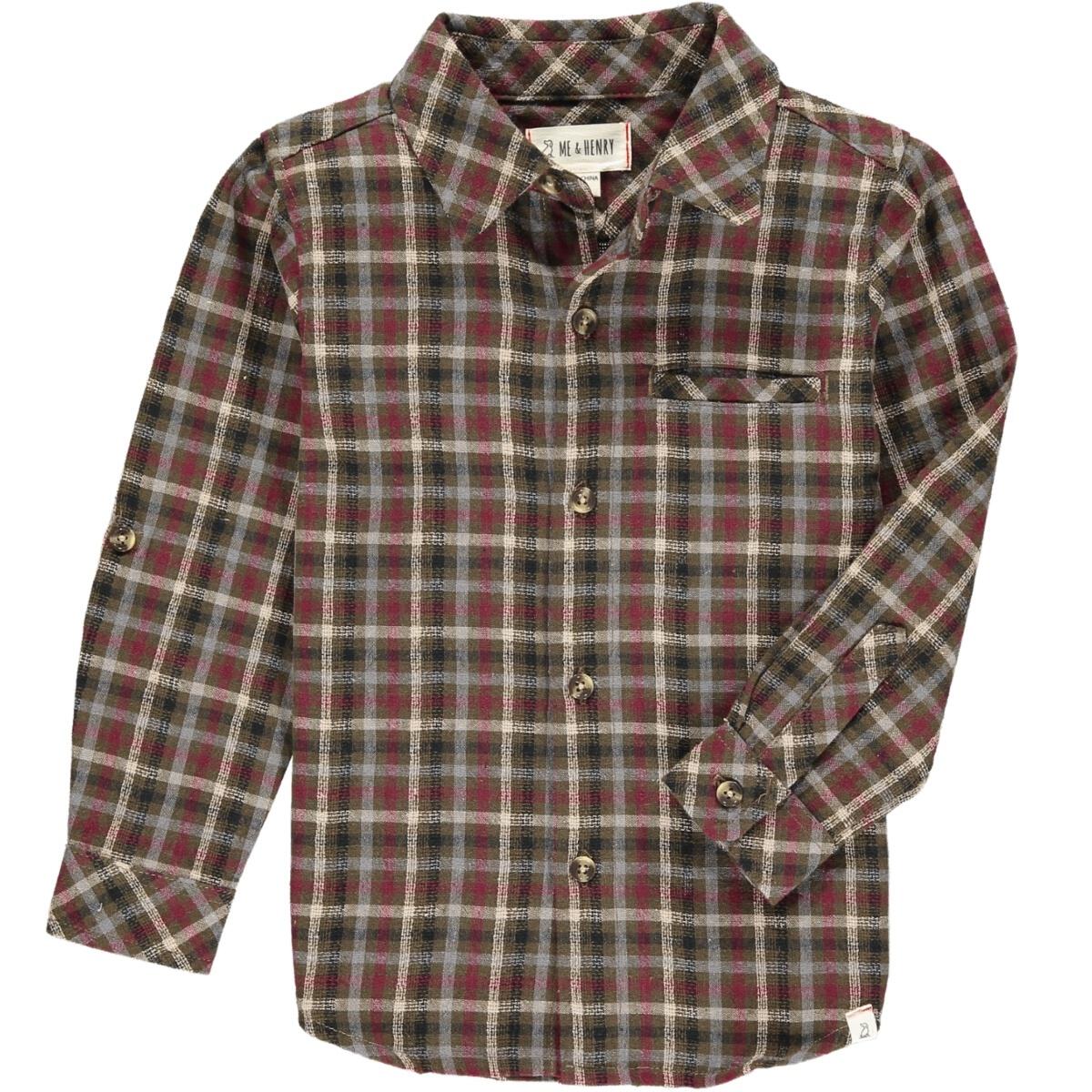 ATWOOD WOVEN SHIRT - BROWN/BEIGE PLAID