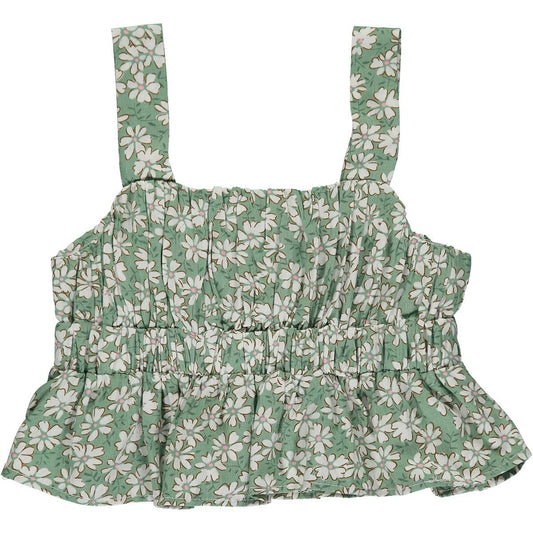 SAMRIA TOP - GREEN DAISY