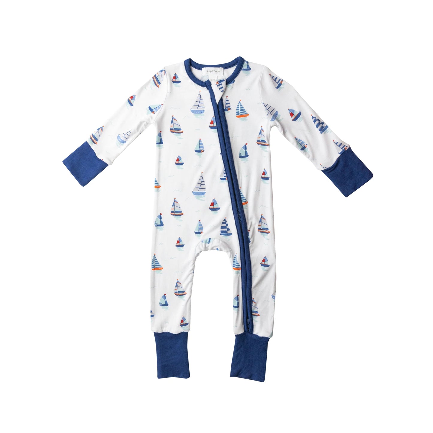 NAUTICAL BOATS ZIPPERED ROMPER
