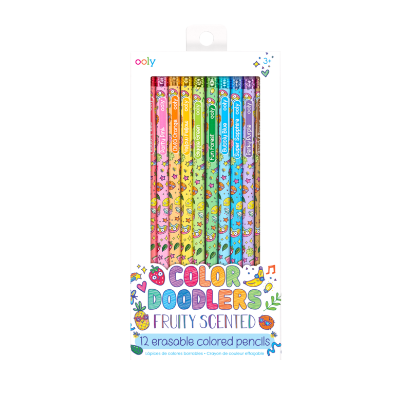 COLOR DOODLERS FRUITY SCENTED ERASABLE COLOR PENCILS