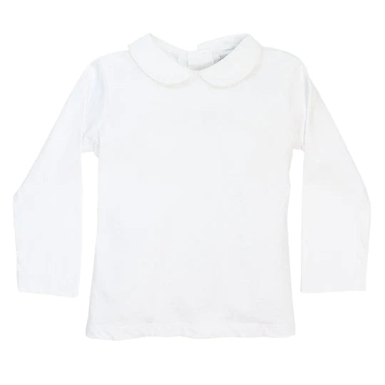 WHITE KNIT - UNISEX LS BUTTON BACK PIPED SHIRT