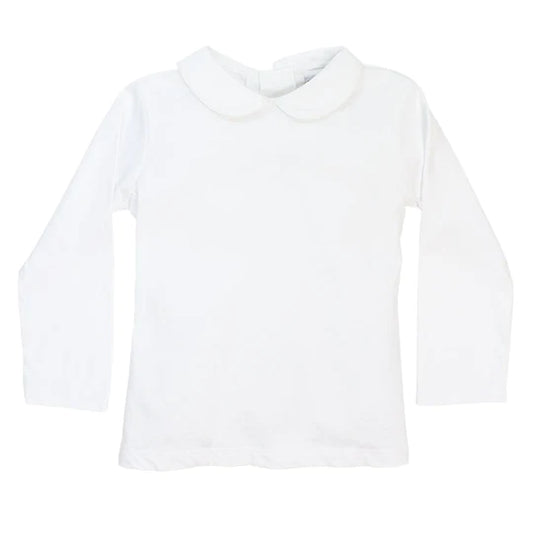 WHITE KNIT - UNISEX LS BUTTON BACK PIPED SHIRT