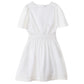 SAMANTHA SMOCKED WHITE EYELET DRESS