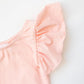PEACH S/S FLUTTER SLEEVE LEOTARD